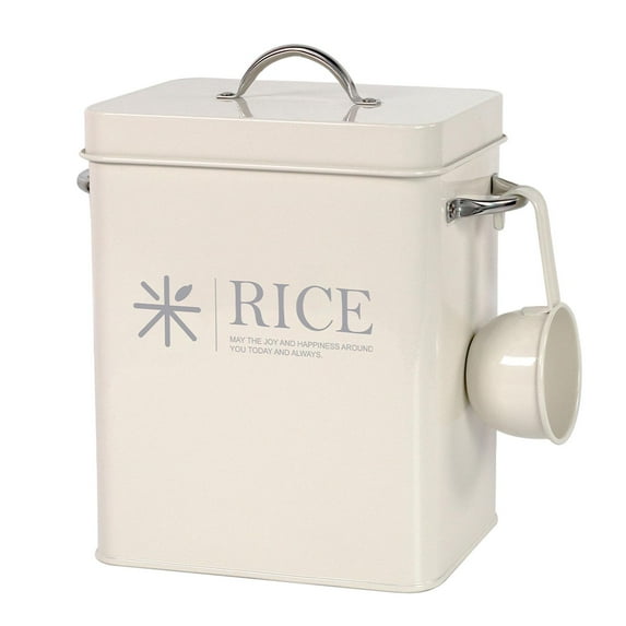 Metal Rice Storage Container Sealed Food Storage Bin Tins Pots Portable Flour Storage Container for Counter Pantry Restaurant