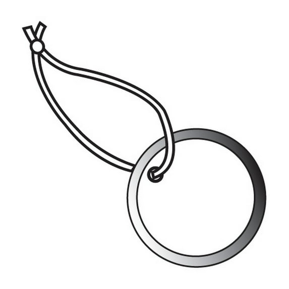 Metal Rim Tags - Pre-Strung 1" (100 Per/Case)