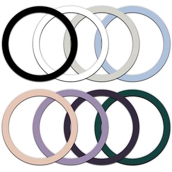 Metal Ring Compatible with MagSafe Sticker Designed for iPhone 12~17, Circle Magnetic Magnet Adapter Rings for Phone Case (Colorful)
