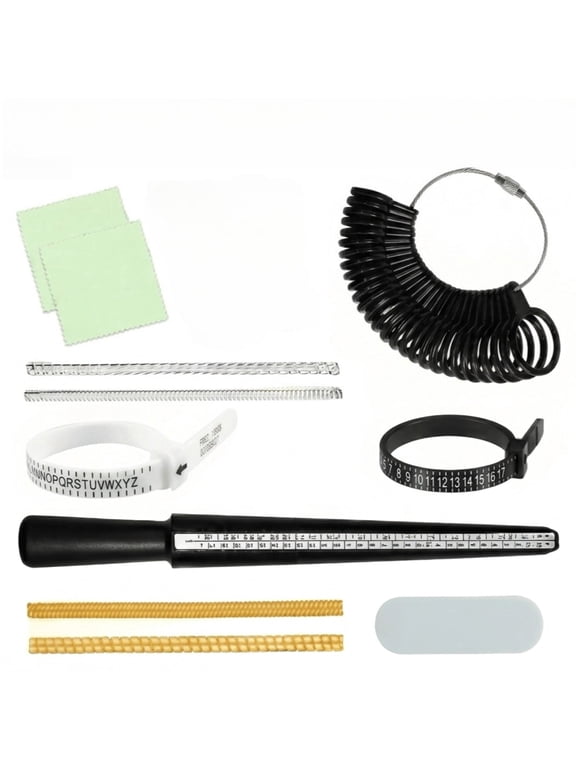 Metal Ring Mandrel Repair Kit with Hammer, Ring Shaper Resizing Tool for Fixing Bent Jewelry Rings