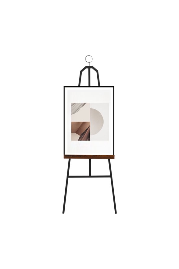 Metal Ring Poster Easel, Large Free-Standing Display Stand for Wedding Sign & Picture Frame, Adjustable Painting Board Holder