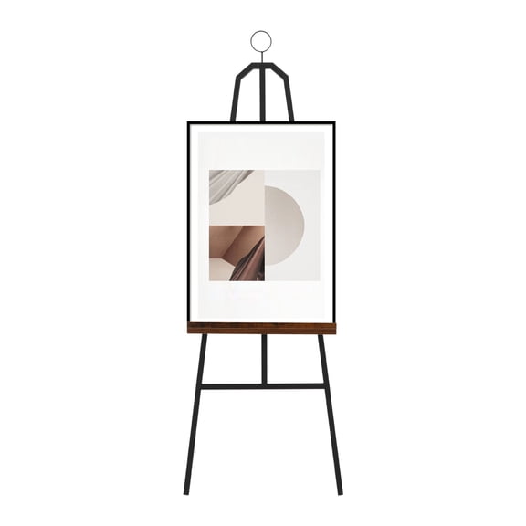 Shangmakel Metal Ring Poster Easel, Large Free-Standing Display Stand for Wedding Sign & Picture Frame, Adjustable Painting Board Holder