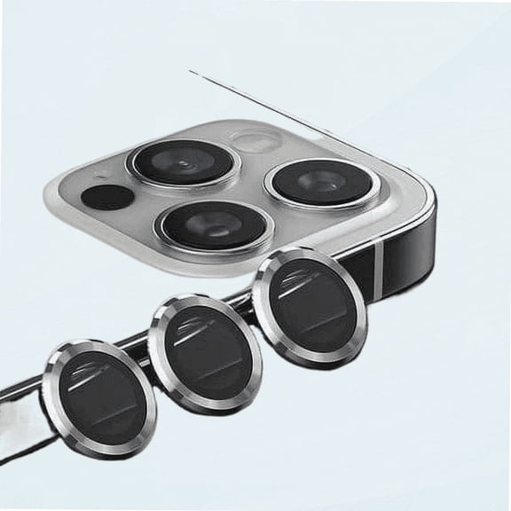 Metal Ring Protector Glass for iPhone 11 12 13 Pro Max Camera Lens Protection On iPhone 12Pro 13Pro 14 Pro Max Camera Film (Iphone 11 Pro Silver)