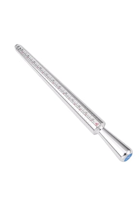 Metal Ring Sizer Gauge Mandrel Finger Measure Stick Standard Tool Sliver A7