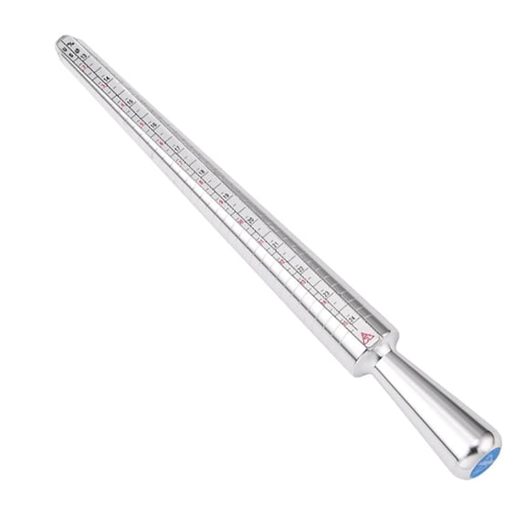 Metal Ring Sizer Gauge Mandrel Finger Measure Stick Standard Tool Sliver A7