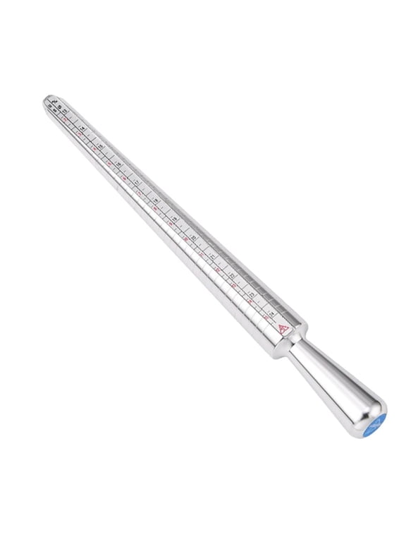 Metal Ring Sizer Gauge Mandrel Finger Measure Stick Standard Tool Sliver A7