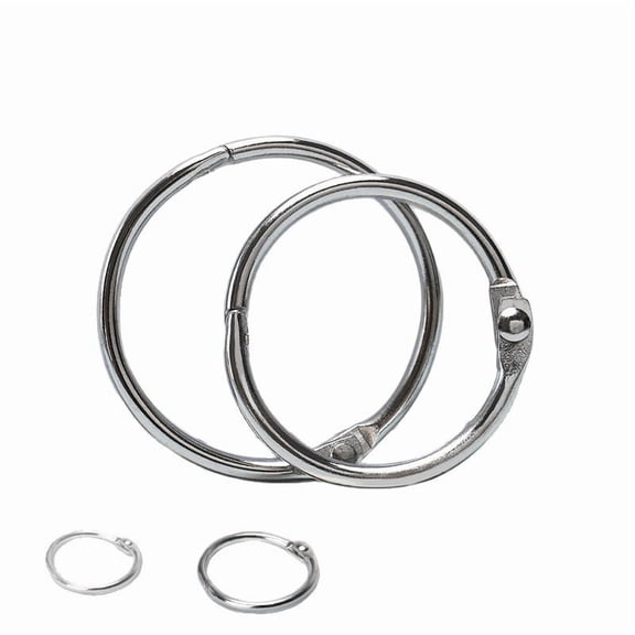 Metal Rings, Loose Leaf Binder Rings Openable Iron Book Rings for Photo Album Calendar Paper Binding, Multipurpose Wholesale Accessory