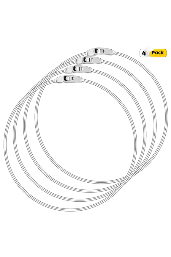 Metal Rings Wrench Organizer, 6 Inch, Large Key Ring Hoop Heavy Duty Large Binder Rings Easy to Open and Close, 4 Pack, for Bib Vests Craft Index Card Dream Catcher Key