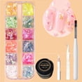 thumbnail image 1 of Metal Rivets Rhinestone Nail Decorations Mixed Box, 1 of 5