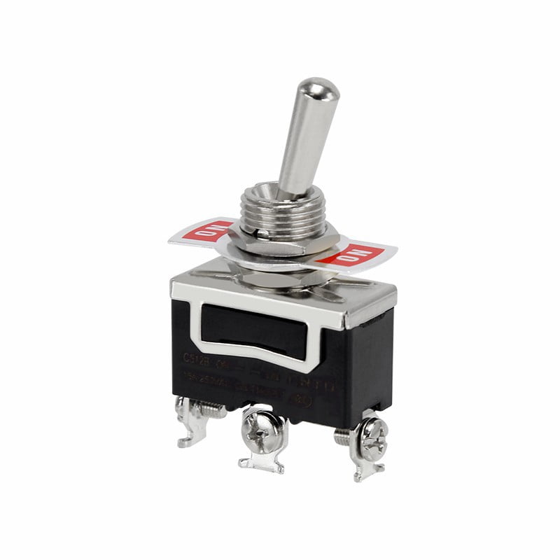 Interruttore A Levetta Metallico C523A DPDT - ON/OFF/ON, 15A 250VAC, Impermeabile - Foto 8