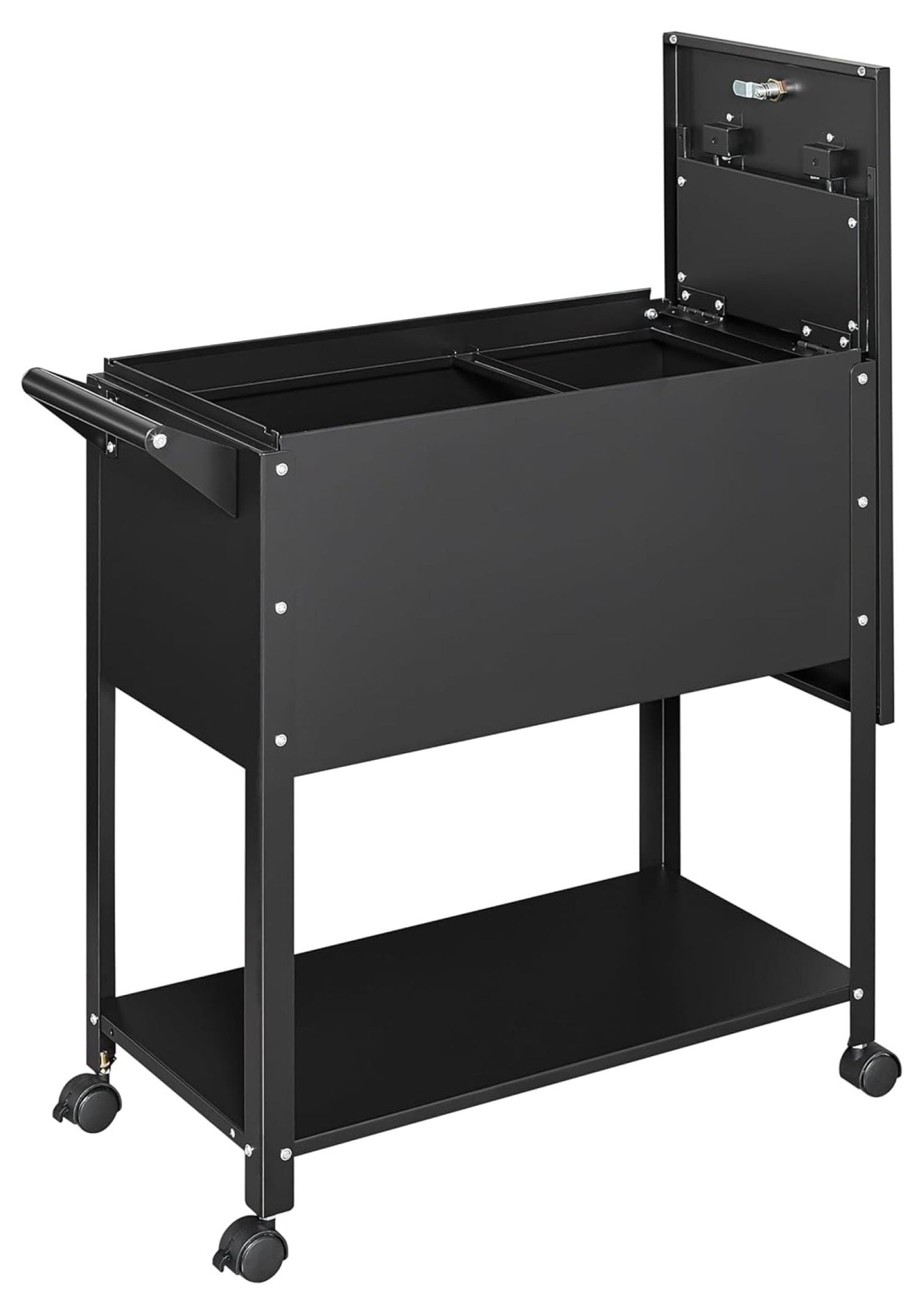 Metal Rolling File Storage Cart with Wheels, Mobile File Cabinet with ...