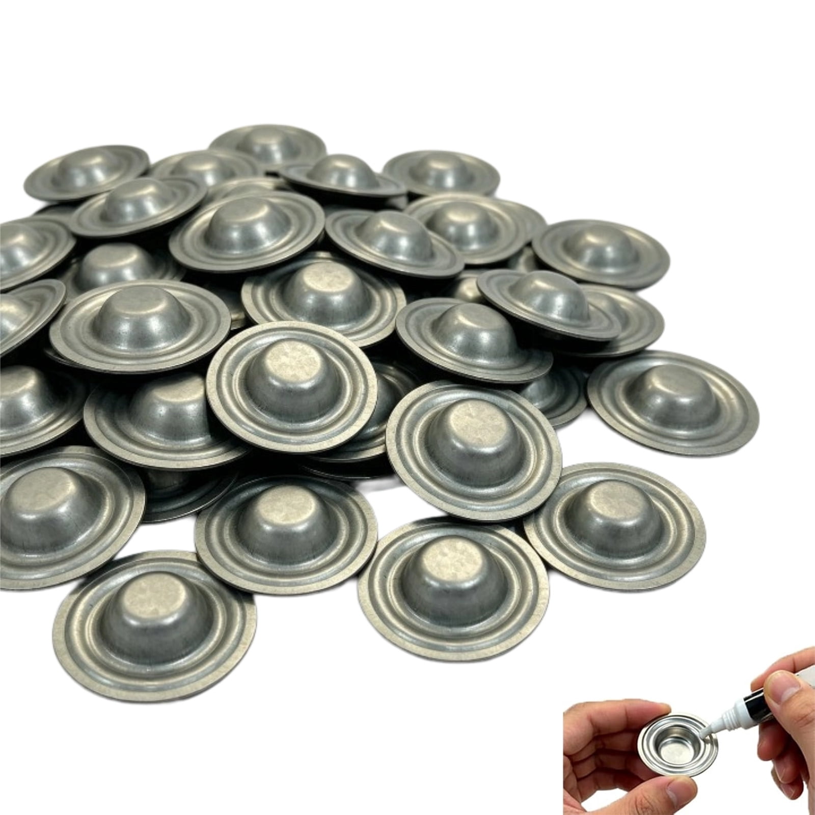 Metal Roof Bolt Caps 100 Pcs, Waterproof Screw Covers No Removal Needed for Metal Roof Leak Repair, Metal for Garage Barn