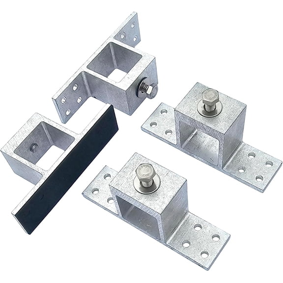 Metal Roof Mounting Bracket for Unistrut Channel & Solar Racking - Extruded 6061-T6 Aluminum Four Screw Down Top Mounting Brackets for Slotted Framing Strut (4 Pcs)
