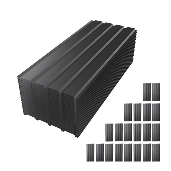 Metal Roof Panel Length 42.5in Galvanized Roof Panels 20 Pcs Waterproof Heavy Duty Metal Roof Panels For Outdoor House Storage Stables Patio Garages Sheds