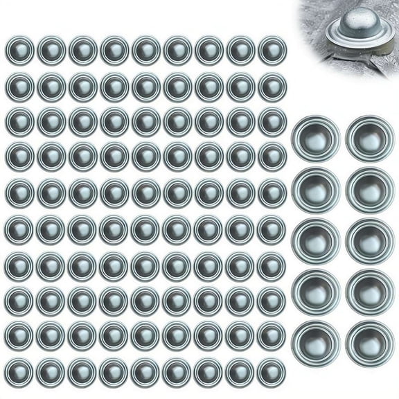 Metal Roof Screw Caps,100 Pack Galvalume Screw Cover Caps,Rustproof & Waterproof Roofing ScrewCaps,Seal Over Existing ScrewHeads to Prevent Leaks,for Home Roof Barn and Garage Projects,Easy Install
