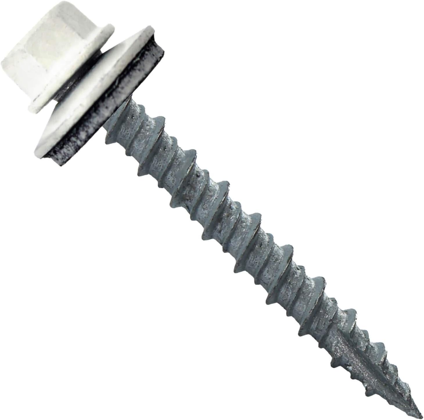 Metal Roofing Screws (1000) 10 X 11/2" White Hex Head Sheet Metal