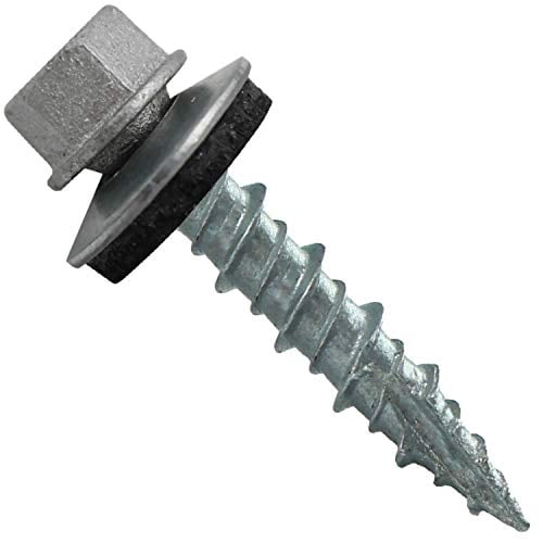 Metal Roofing Screws (1000) 10 X 1" Galvanized Hex Head Sheet Metal