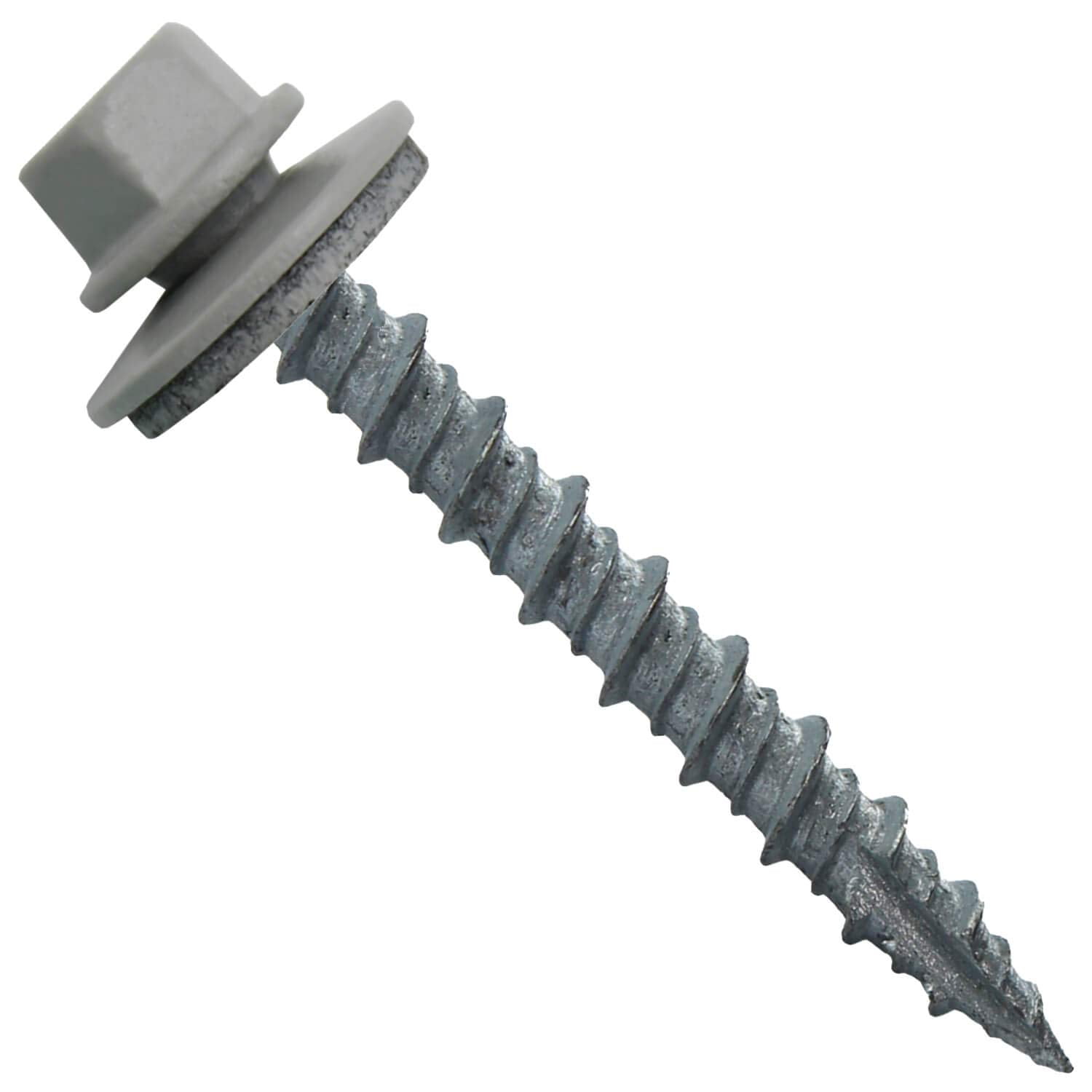 Metal Roofing Screws (1000) 10 x 11/2" ABC Gray Hex Head Sheet Metal