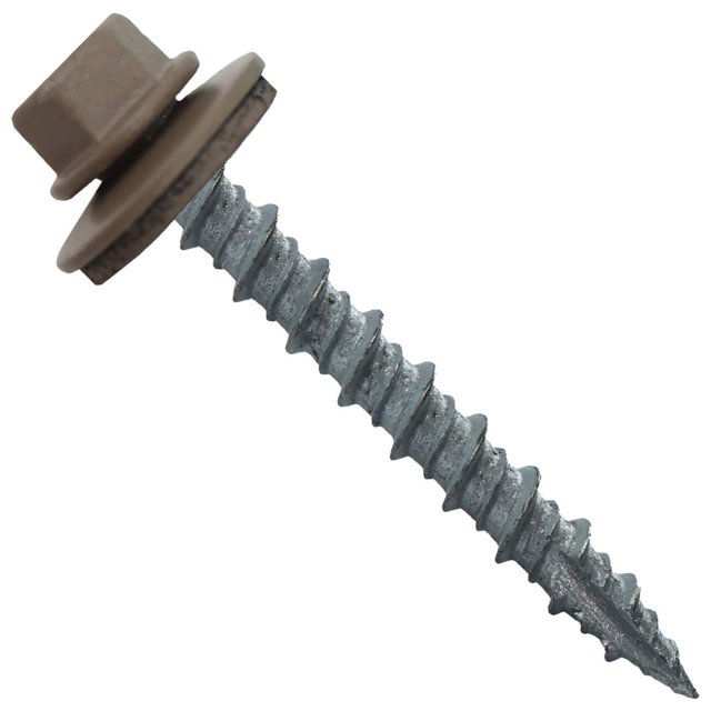 Metal Roofing Screws (1000) 10 x 11/2" Buckskin Hex Head Sheet Metal