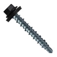 thumbnail image 1 of Metal Roofing Screws: (250) 10 x 1 Black Galvanized Hex Head Mini Driller Sheet Metal Roof Screw. Self Starting Metal to Wood siding Screws. EPDM Washer., 1 of 4