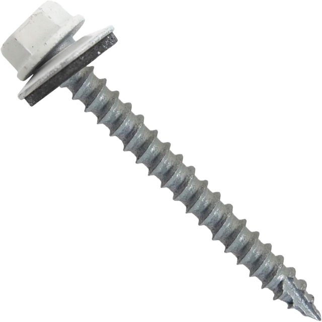 Metal Roofing Screws (250) Screws X 21/2" White Hex Head Sheet Metal