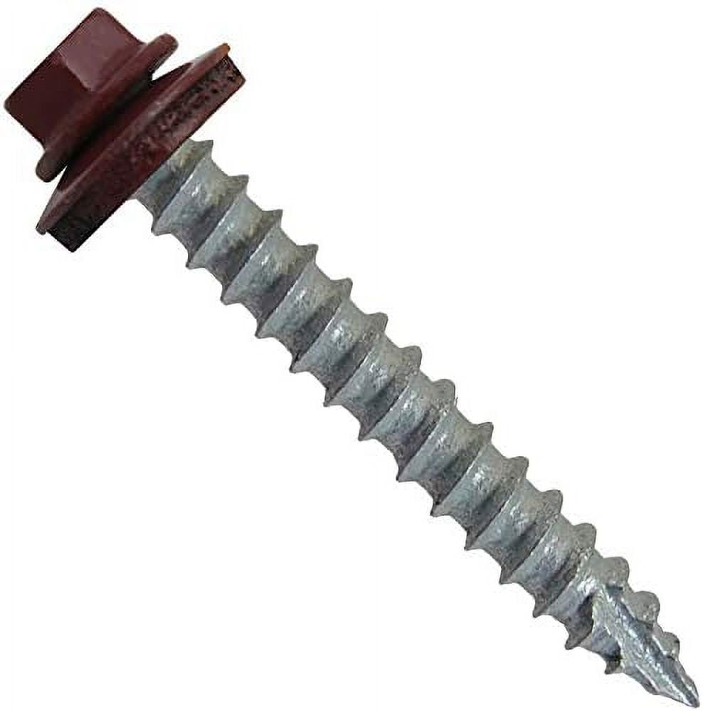 Metal Roofing Screws (250) Screws X 2" Colonial RED Hex Head Sheet