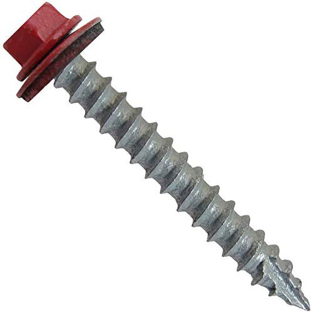 Metal Roofing Screws(250) Screws X 2" Crimson RED Hex Head Sheet Metal