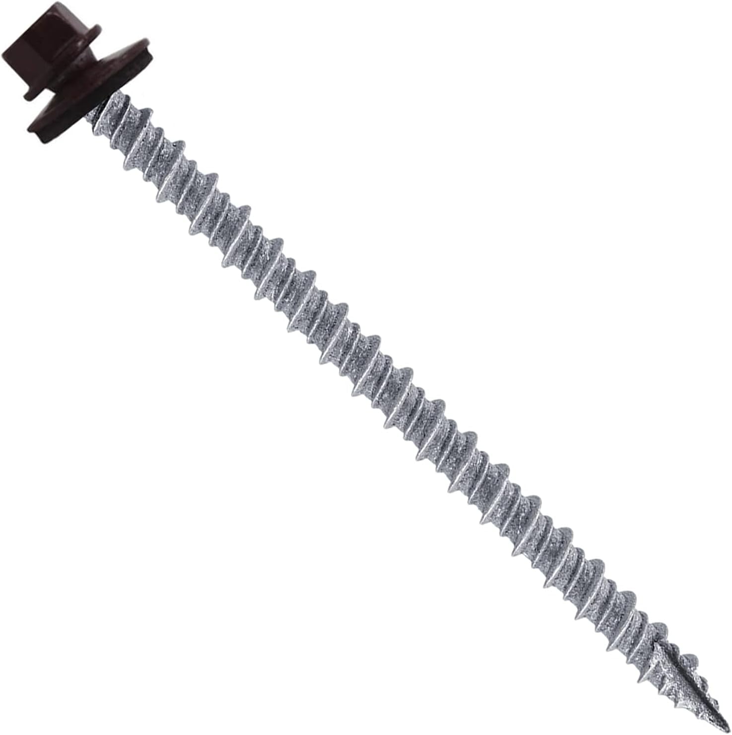 Metal Roofing Screws (250) Screws X 3" Burgundy Hex Head Sheet Metal