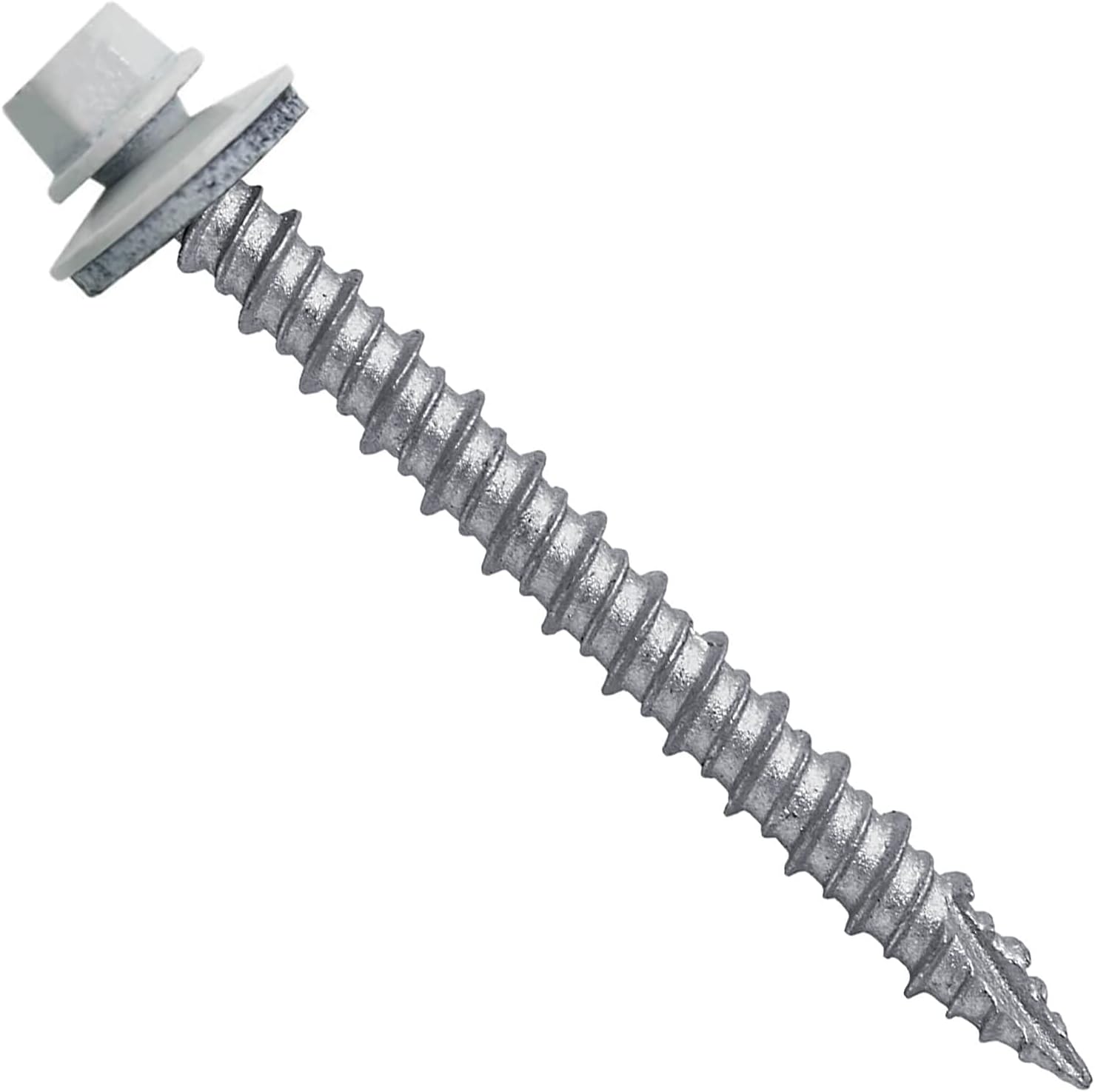 Metal Roofing Screws (750) 10 X 2" Brite White Hex Head Sheet Metal Roof Screw. Self Starting