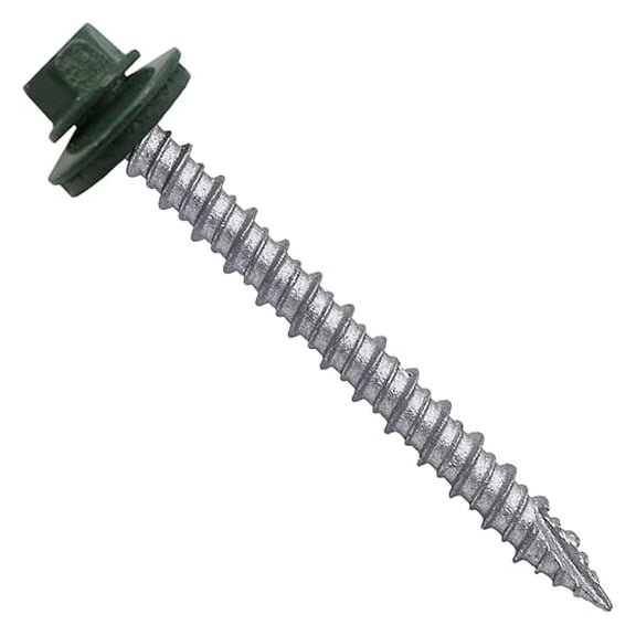 Metal Roofing Screws: (750) 10 x 2 Hex Head Sheet Metal Roof Screw. Self Starting Metal to Wood siding Screws. EPDM Washer. Colored Head