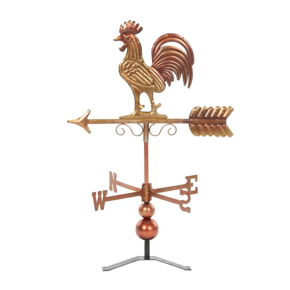 Metal Rooster Weathervane, Roof Wind Vane, Outdoor Farmhouse Decor, Garden Wind Direction Indicator, 360 Rotation, Durable Metal