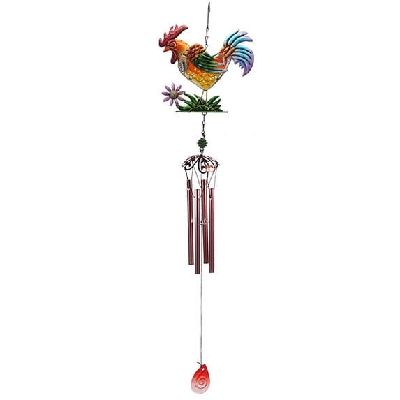 Metal Rooster Wind Chimes Metal Chicken Crafts Painted Decorative Bell Pendants As Show
