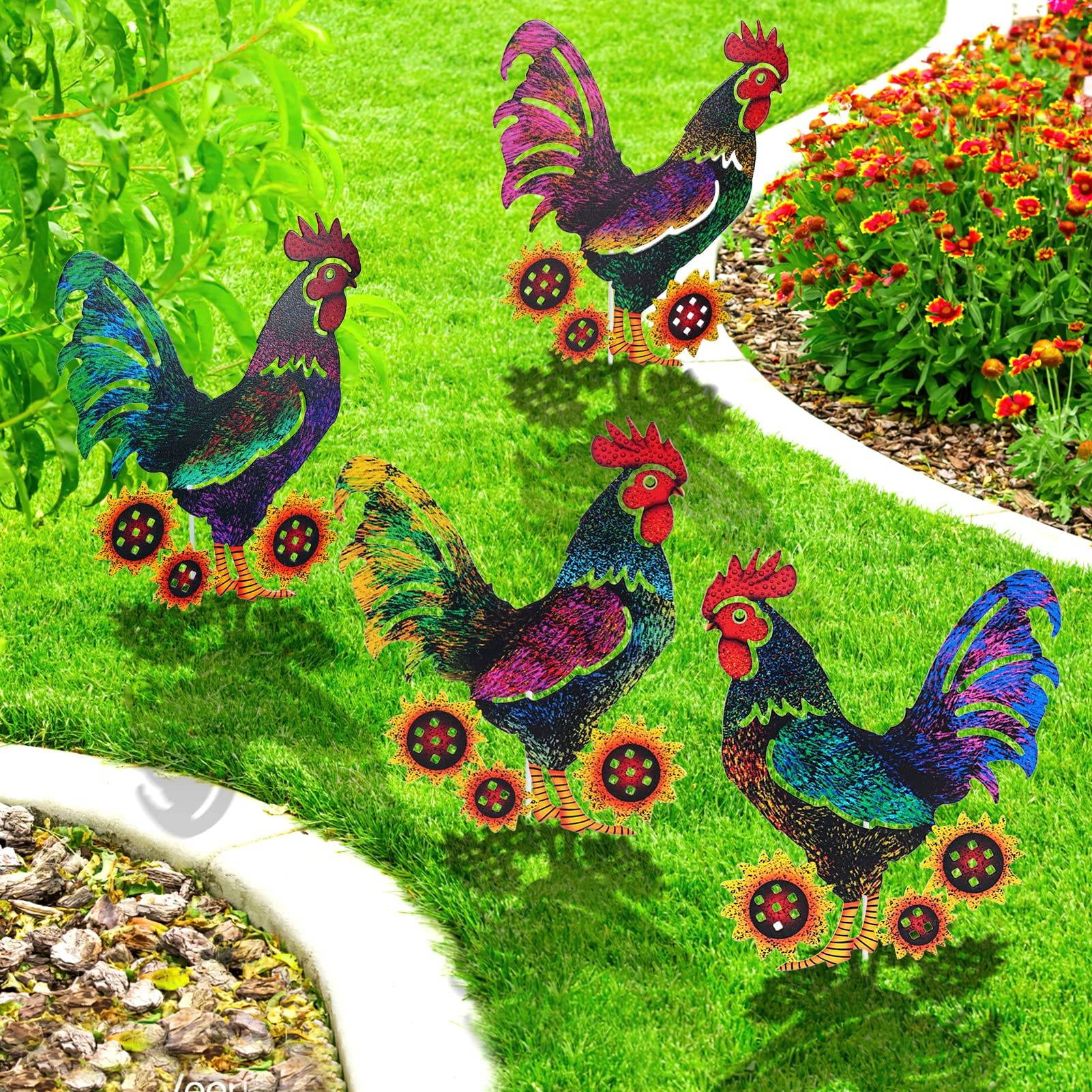 Rooster Yard Decor, Metal Rooster Yard Art, Chicken Yard Art, Rooster –  Fitting Designs Co.