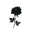 thumbnail image 1 of Metal Rose Flower Wrought Iron Wall Art Home Decor Decoration Patio Black Plaque 12 inch Hand Made, 1 of 4