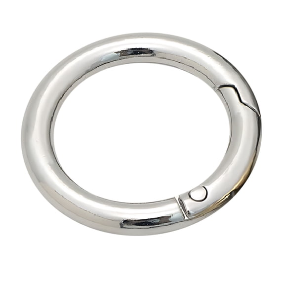 Easy Open Key Ring Metal Round Buckle for Bag Webbing, Pen Pocket, Luggage Strap, and Keychain Accessory