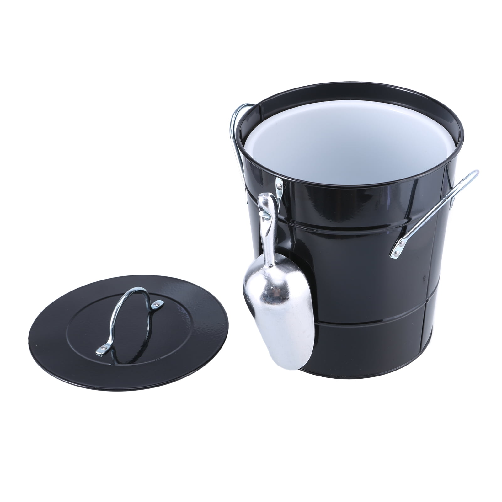 Metal Round Champagnes Bucket Double Handle Ice Bucket with Shovel and ...