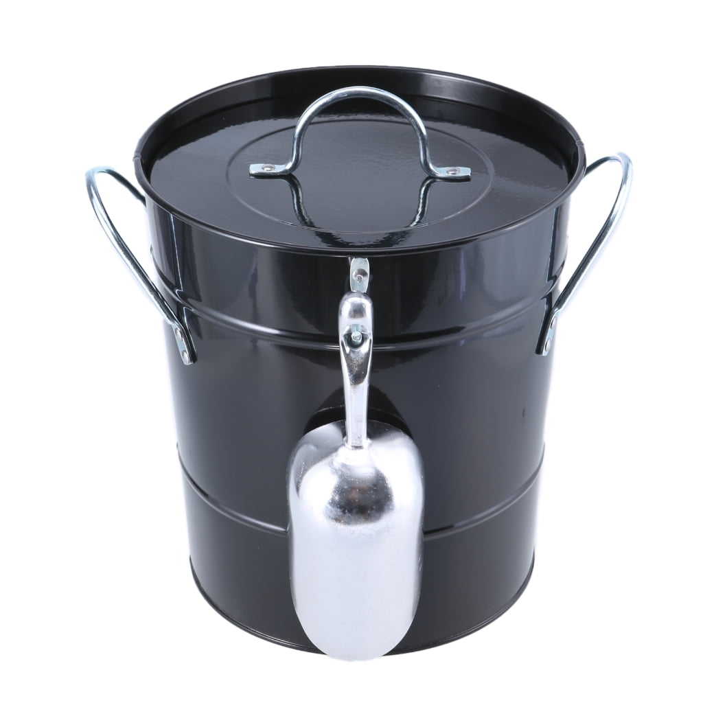 Metal Round Champagnes Bucket Double Handle Ice Bucket with Shovel and ...