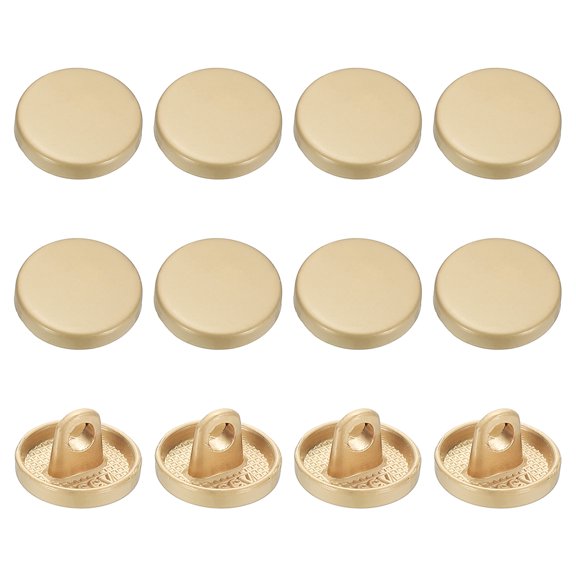 Metal Round Flat Buttons, Round Shaped Sewing Buttons for Men Women Coat Shirt 11.5 mm & 12 Pack & Sand Gold