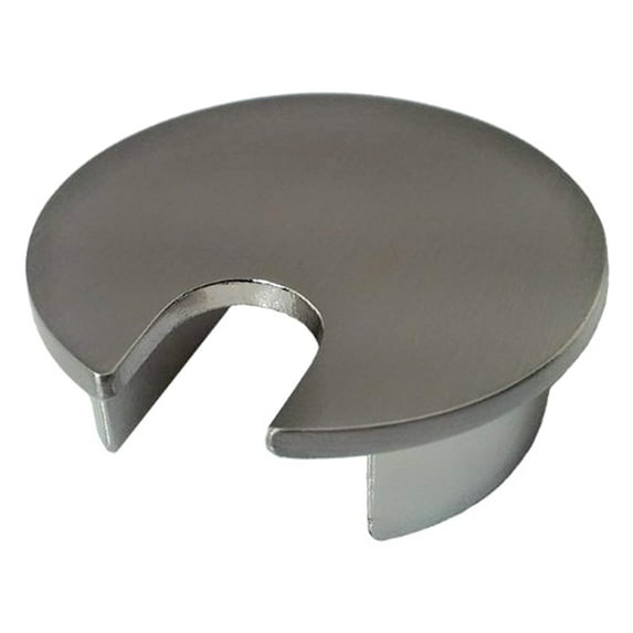 Metal Round Office Computer Desk Grommets - 3 Pack - Color: Brushed Nickel - Size: 2.5"