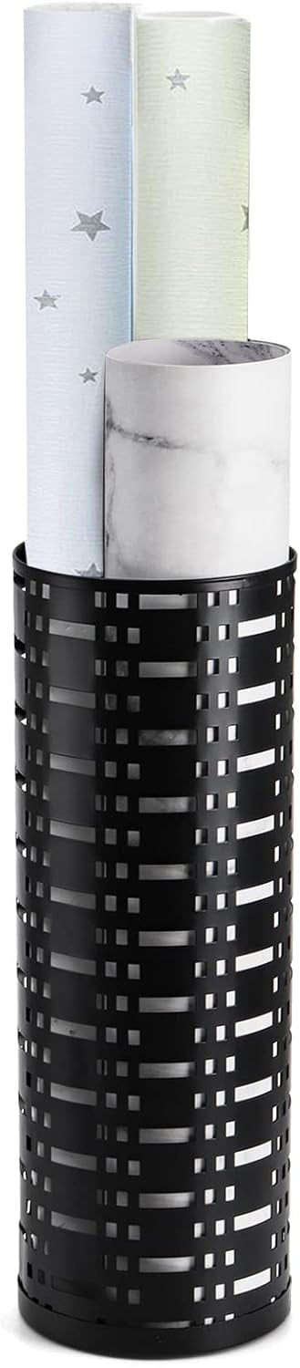 Metal Round Umbrella Stand Rack, Free Standing Umbrella Holder for Canes Walking Sticks for Entryway, Home, Office Decor