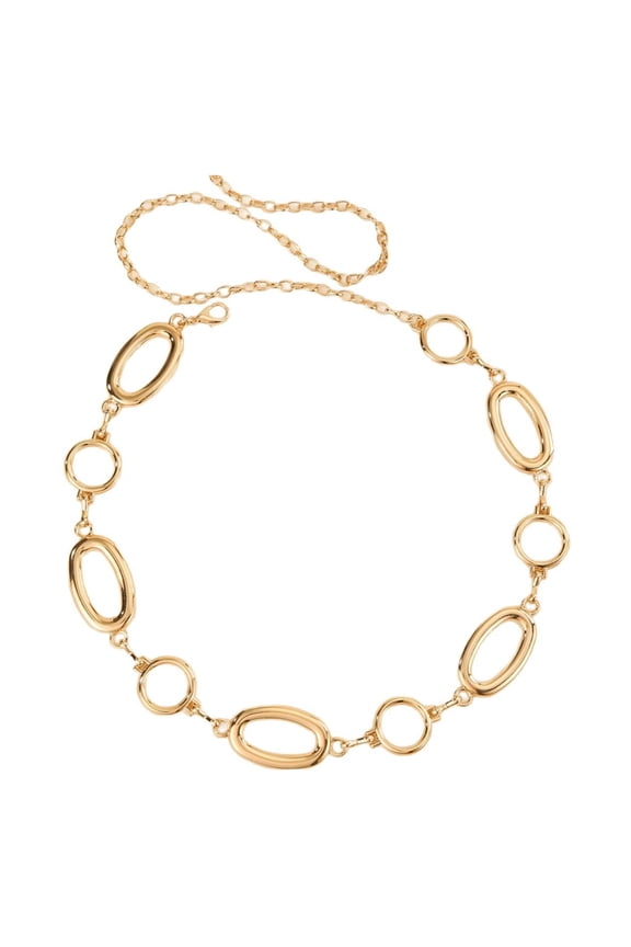 Metal Round Waist Chain Belt For Women Formal Suit Shirt Decors Chain Belt For Various Occasion Outfit Waist Accessory