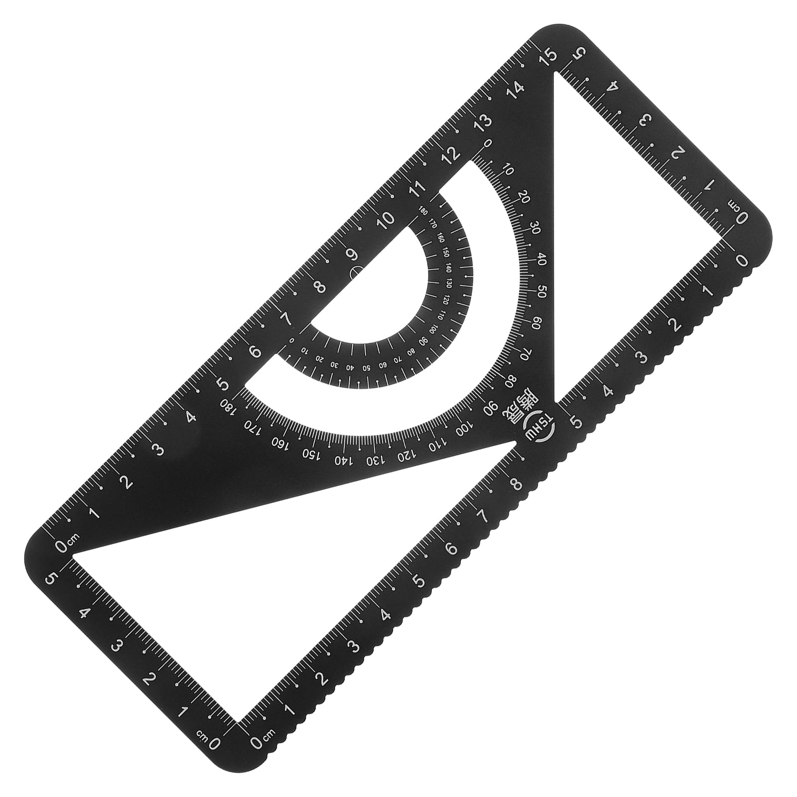 Metal Ruler Protractor Square and Cartabon Technical Drawing Drafting