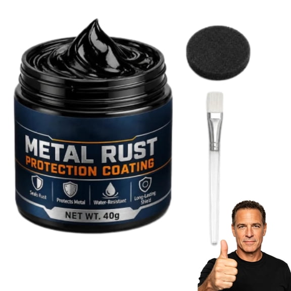 Metal Rust Protection Black Repair Paste, Black Oxide Coating Kit, Quick-Drying & Long-Lasting Rust Prevention Coating for Rusty Vehicles, Fences, Tools, Railings, Storage Tanks & Furniture