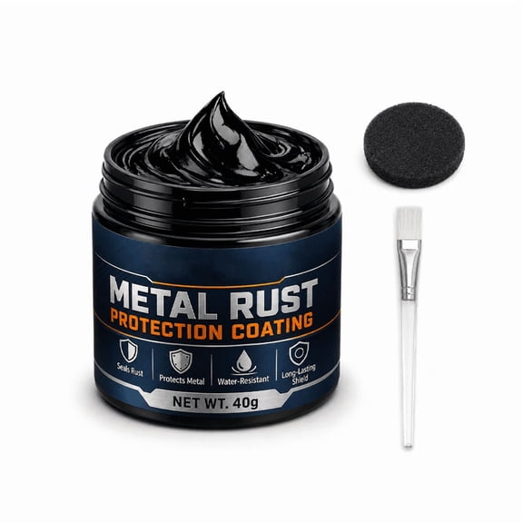 Metal Rust Protection Coating - Long Lasting Waterproof Rust Sealant Paste, for Auto Frames, Trailers, Fences, Metal Surfaces, 40G