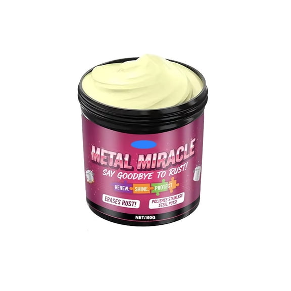 Metal Rust Remover Cleaning Paste, QQZ Heavy Duty Stain Polish for Stainless Steel Pans, Multi-Purpose Protective Polish for Cookware Stove Tops Pots