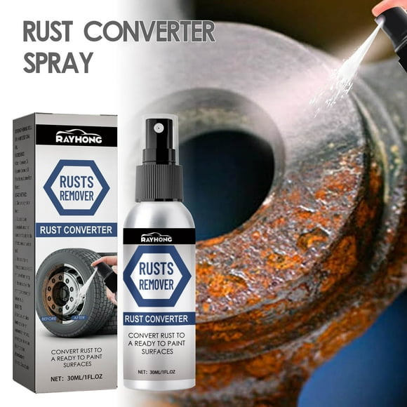 Metal Rust Remover Spray | Instant Oxidation Dissolver for Car Wheels Kitchen Stainless Steel Polishing Coating | Environmental Water-Based Formula | 30ml | Multi-Surface Cleaner