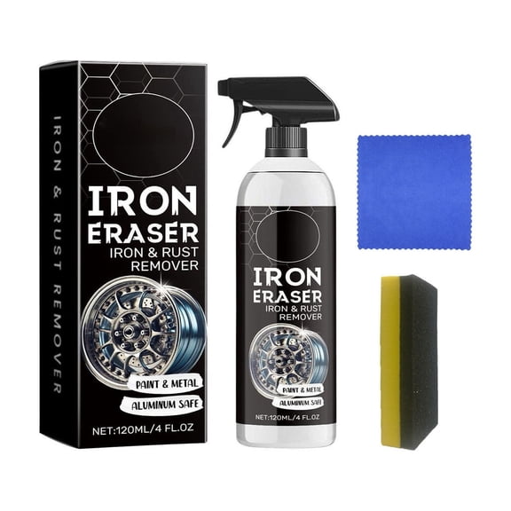 Metal Rust Remover Spray Kit, Fast Acting Rust Dissolver With Oxidation Removal Protective Coating Microfiber Towel Included, Metal Cleaner for Car Parts Tools Bikes Garage Maintenance