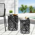 thumbnail image 1 of Metal S/2 End Table,Black Iron Garden Outdoor Patio Outdoor Tables, 1 of 11