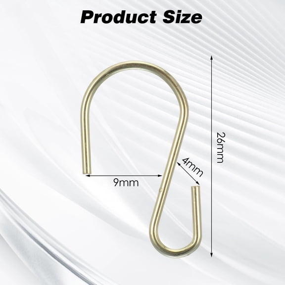 Metal S Shaped Hook For Hanging, Heavy Duty S Hook For Kitchenware And Potted Plants, Christmas Ornament Connector For Jewellery (Gold*25)