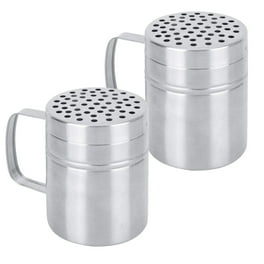 3 Pieces Stainless Steel Dredge Shaker Spice Shaker with Handle Powdered Sugar Shaker Duster Metal Versatile Seasoning Shaker with Rotating Cover for Cooking Gadget Salt and Pepper Shakers Walmart